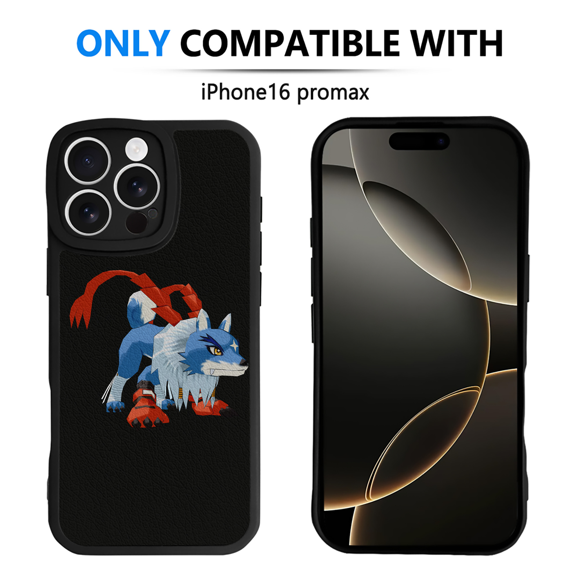 （画像用） Digimon デジタルモンスター/デジモン 【iPhone 16シリーズ対応】シリコンスマホケース（レザー調） 材質：シリコン